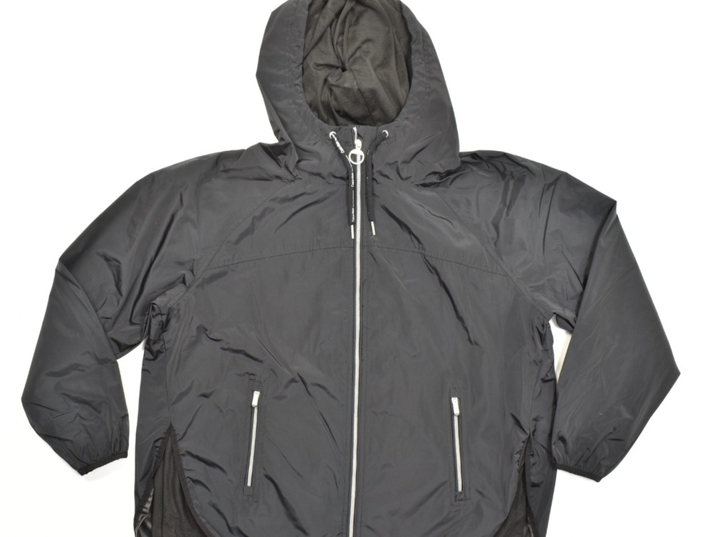 Calvin Klein Performance Womens Plus Size 2X Black Hooded Windbreaker Jacket